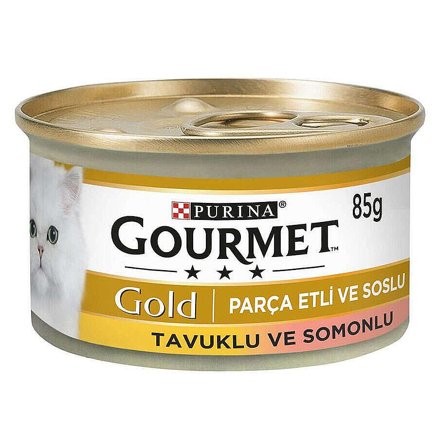 Gourmet Gold Parça Etli Soslu Somonlu Ve Tavuklu Kedi Konservesi 85 Gr. - 1