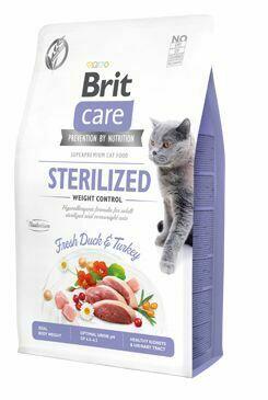 BRİT CARE STERİLİSED ÖRDEK VE HİNDİ TAHILSIZ KISIRLAŞTIRILMIŞ KEDİ MAMASI 2 KG. - 1