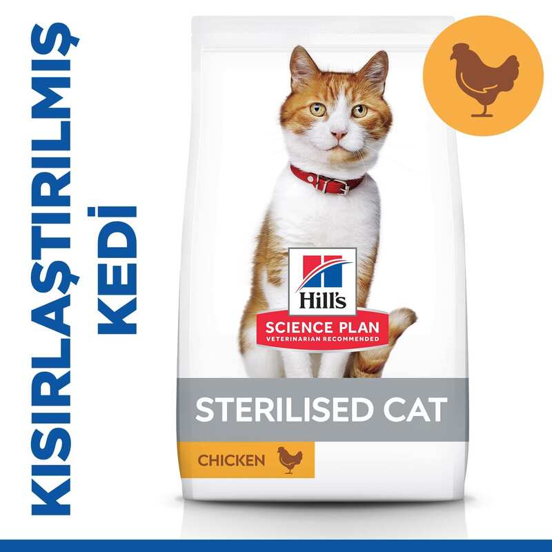 Hills Adult Sterilised Tavuklu Kısırlaştırılmış Kedi Maması 1,5 Kg.