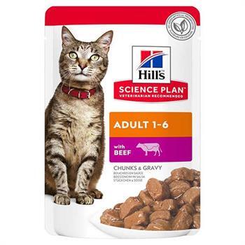 Hills Biftekli Pouch Konserve Yetişkin Kedi Maması 85 Gr - 1