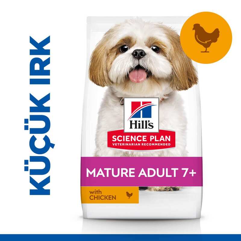 Hills Mature Adult Small & Miniature Chicken Küçük Irk İçin Tavuklu Yaşlı Köpek Maması 1,5 Kg.