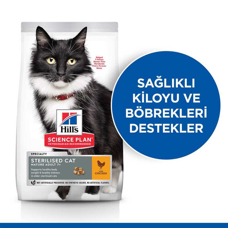 Hills Sterilised Mature Kısırlaştırılmış Yaşlı Kedi Maması 1,5 Kg.