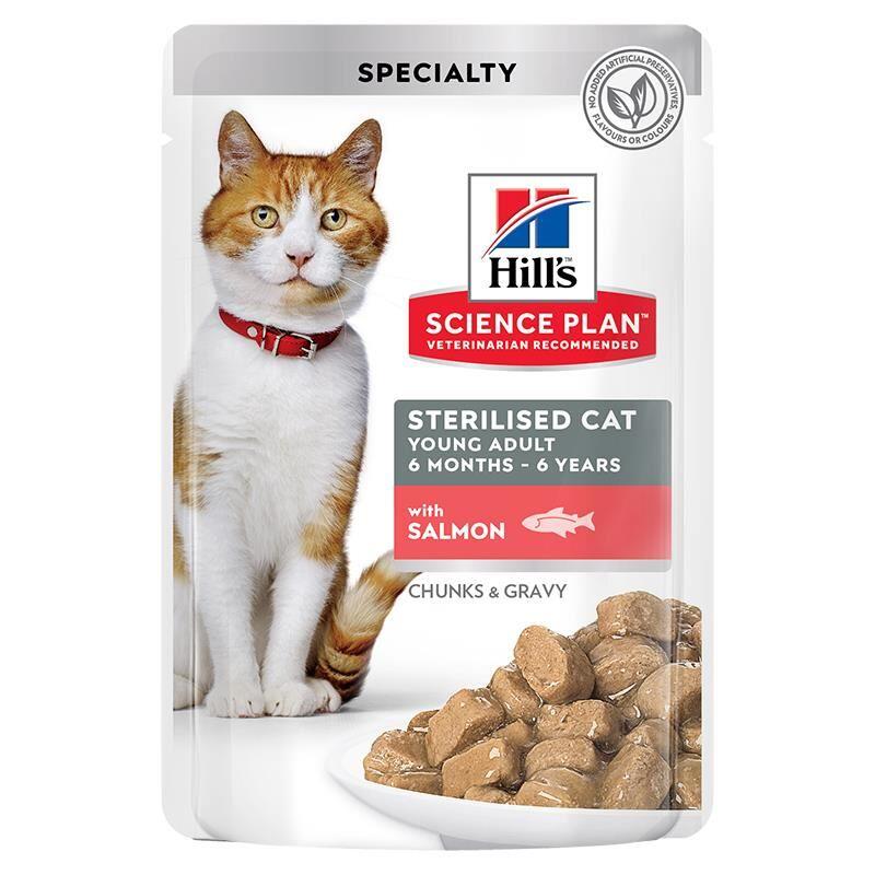Hills Young Adult Somonlu Kısırlaştırılmış Kedi Konservesi 85 Gr. - 1