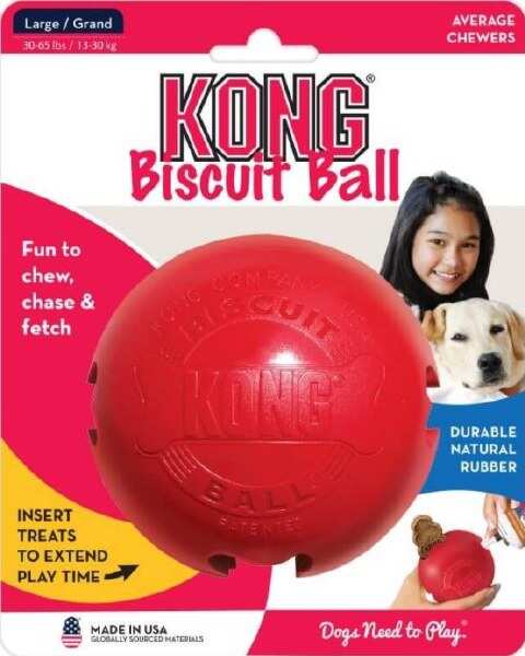 KONG Biscuit Ball Top Şeklinde Köpek Oyuncağı L