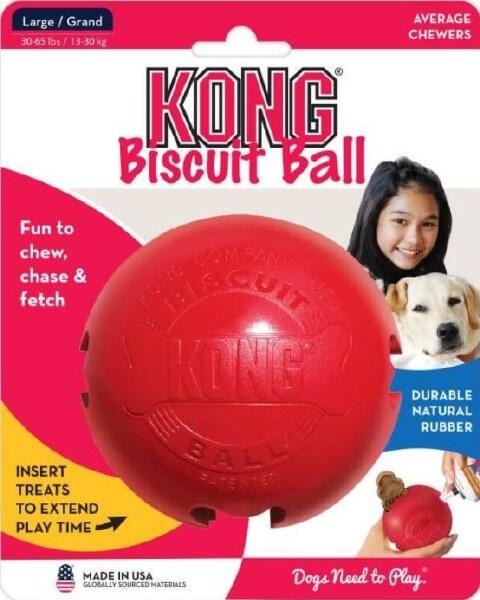 KONG Biscuit Ball Top Şeklinde Köpek Oyuncağı L - 1