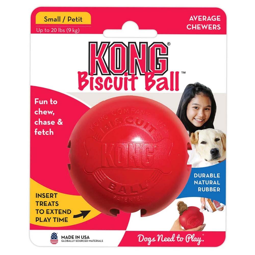 KONG Biscuit Ball Top Şeklinde Köpek Oyuncağı S - 1