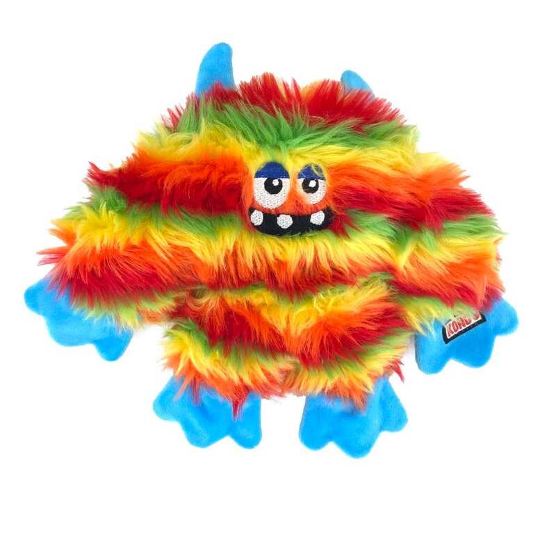 KONG Frizzles Frazzle Tek Gözlü Sevimli Canavar Sesli Peluş Köpek Oyuncağı M