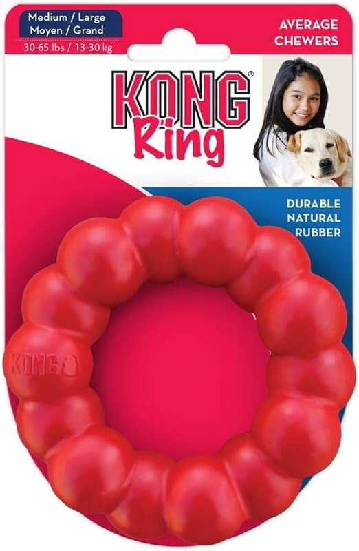 KONG Ring Köpekler için Yüzük Şeklinde Çok Amaçlı Isırma Oyuncağı M/L