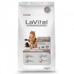 Lavital Sterilised Kuzu Etli Kısırlaştırılmış Kedi Maması 1,5 Kg.