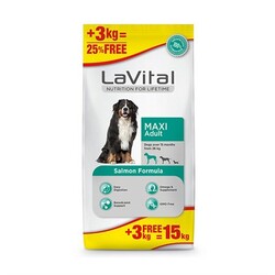 Lavital Somonlu Büyük Irk Maxı Adult Köpek Maması 12 + 3 Kg.