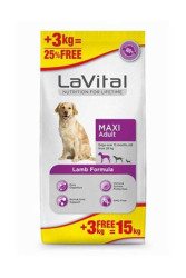 Lavital Maxi Adult Lamb Büyük Irk Köpekler İçin Kuzulu Mama 12 + 3 Kg.