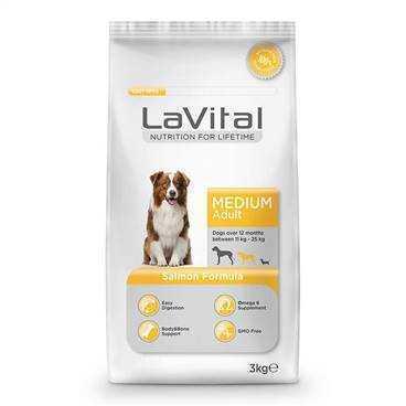 Lavital Medium Adult Salmon Formula Orta Irk Köpekler İçin Somonlu Mama 3 Kg. - 1