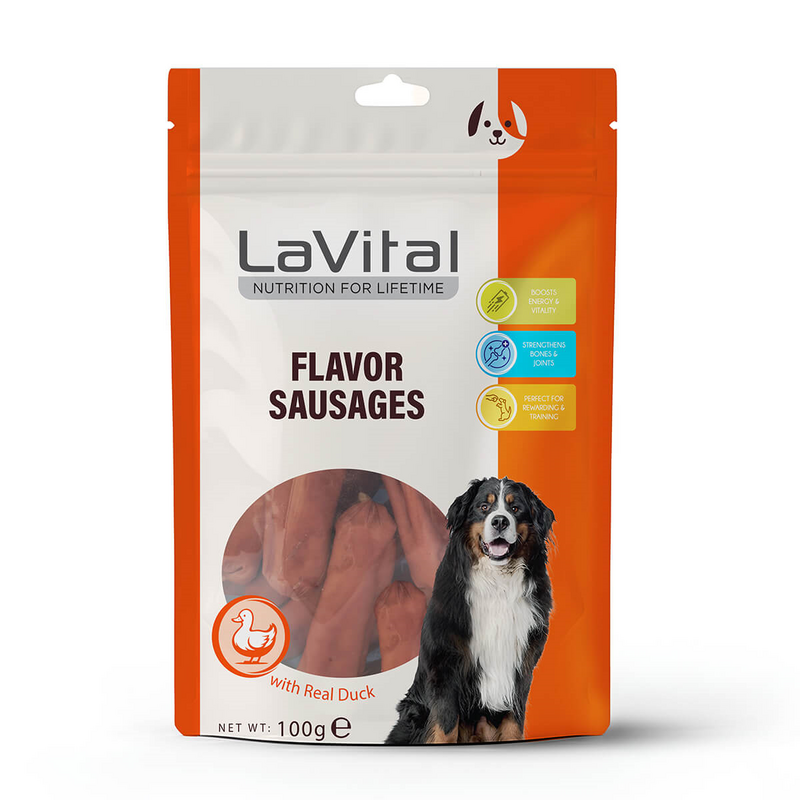 LaVital Ördek Etli Sosis Köpek Ödülü 100g