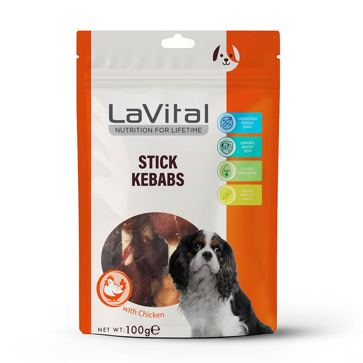 LaVital Ördek Etli veTavuk Ciğerli Kebap Köpek Ödülü 100g - 1