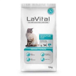Lavital Sensitive Adult Hassas Kediler İçin Mama Somonlu 12 Kg.
