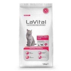 Lavital Sterilised Adult Kısırlaştırılımış Kedi Maması Somonlu 1,5 Kg.