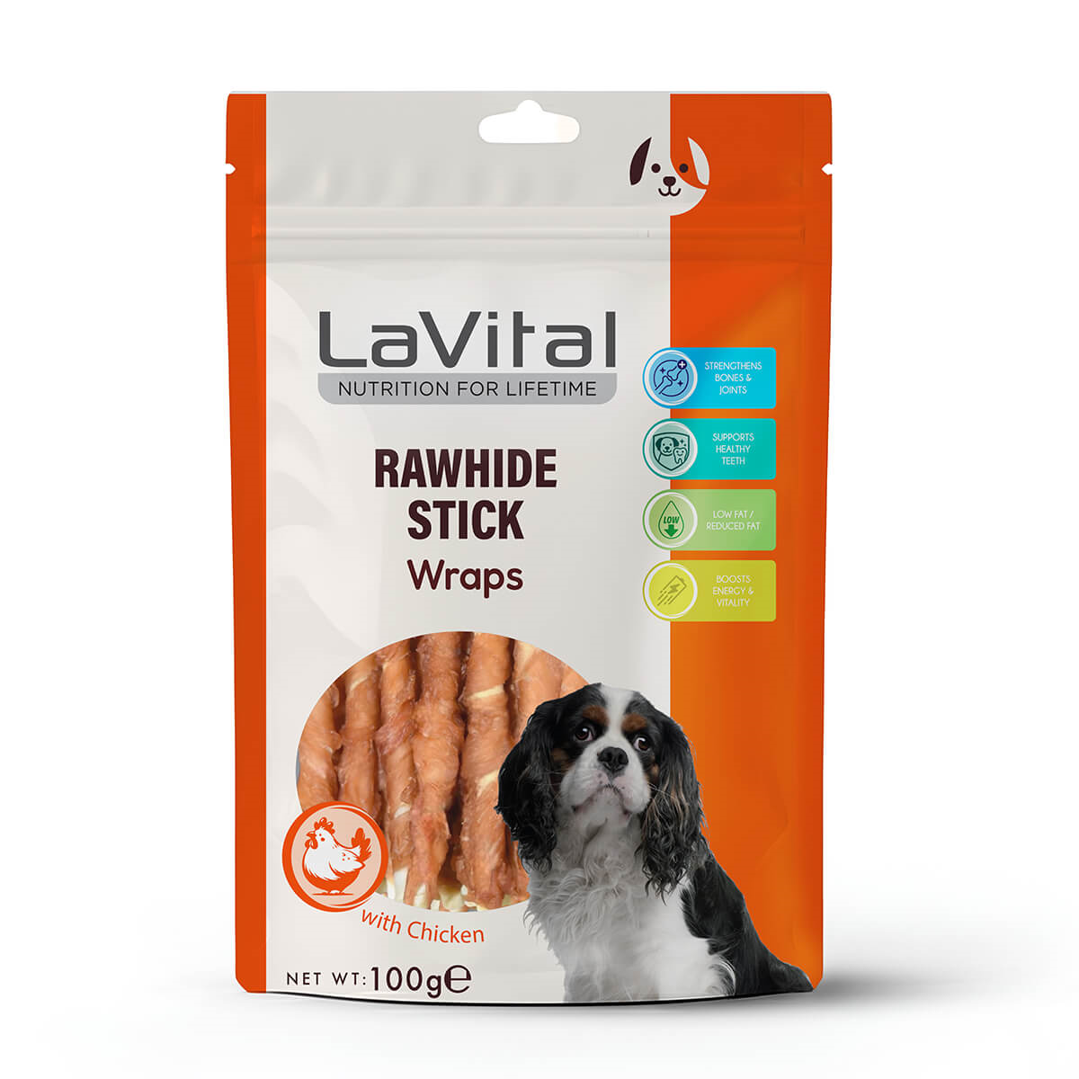 LaVital Tavuk Etli Sarılı Çubuk Köpek Ödülü 100g - 1