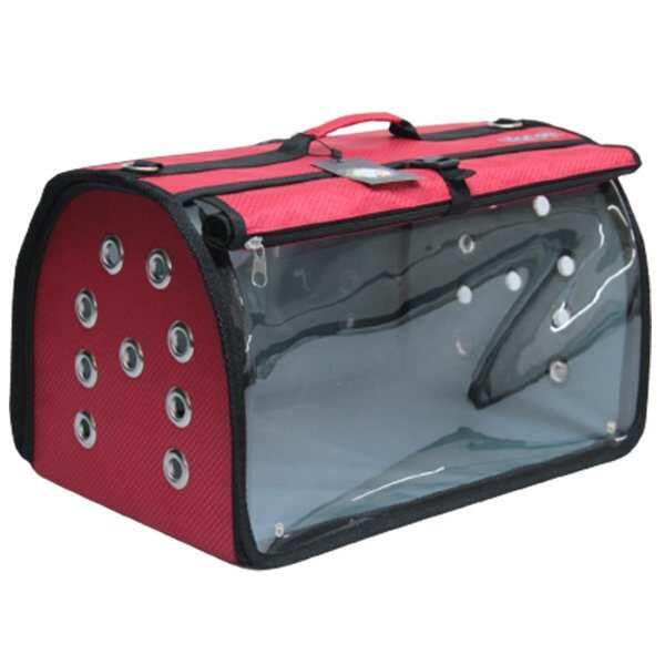 Leon Pet Büyük Akustik Kedi Ve Küçük Irk Köpek Taşıma Çantası 32X48X28Cm (Kırmızı)