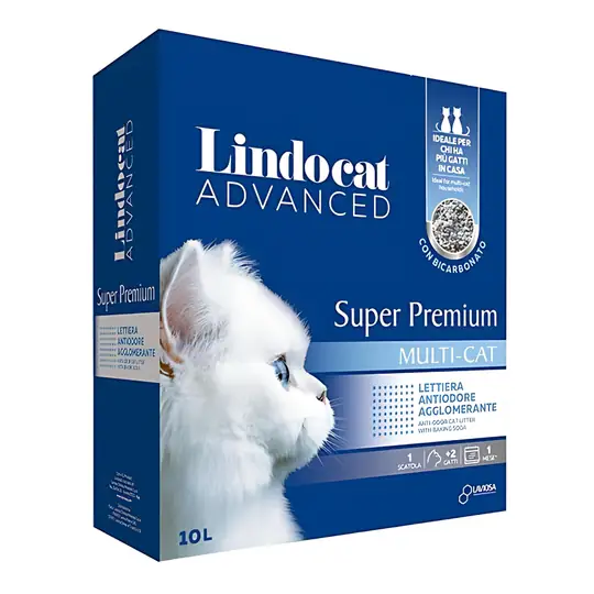 Lindocat Super Premium Multicat Bikarbonatlı Koku Önleyici ve Ekstra Güçlü Topaklanan Kedi Kumu 10L - 1