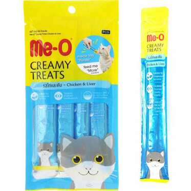 Me-O Creamy Treats Tavuklu Ciğerli Krem Kedi Ödülü 60 Gr. ( 4 X 15 Gr.)