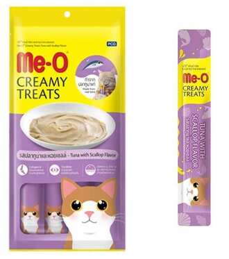 Me-O Creamy Treats Ton Balıklı Deniz Taraklı Krem Kedi Ödülü 60 Gr. (4X15 Gr.)