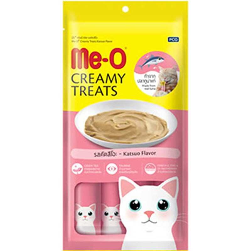 Meo Kremalı Çizgili Orkinos Balıklı Kedi Sıvı Ödül Maması 4x15 Gr.