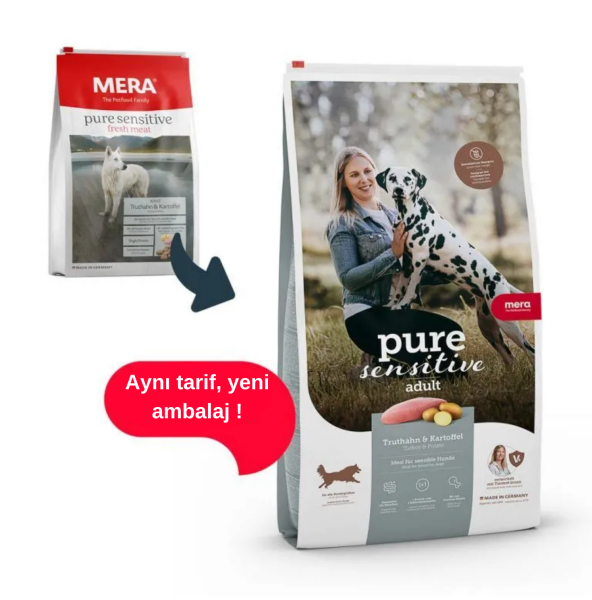 Mera Tahılsız Hindili Patatesli Köpek Maması 4 Kg.