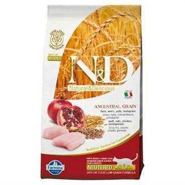 N&D A.Graın Düşük Tahıllı Tavuk Ve Narlı Kısır Kedi Maması 1,5 Kg. - 1