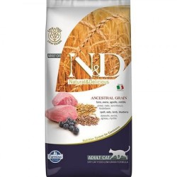 N&D A.Graın Düşük Tahıllı Kuzu Etli Yaban Mersinli Kedi Maması 5 Kg.