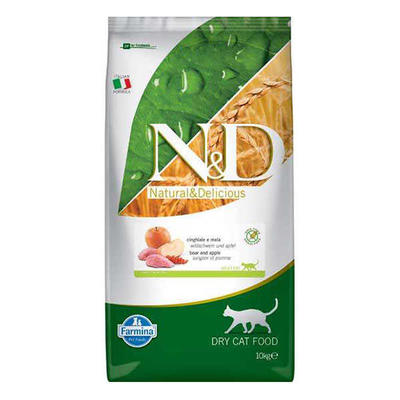 N&D Prıme Tahılsız Yaban Domuzu Ve Elmalı Kedi Maması 10 Kg. - 1