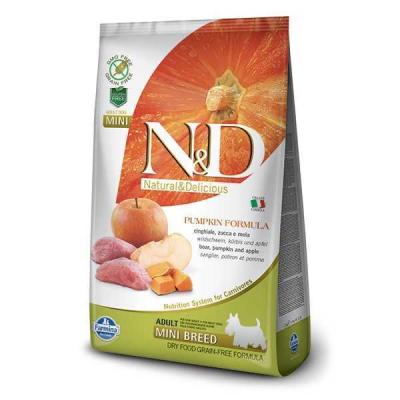 N&D Tahılsız Balkabaklı Yaban Domuzlu Küçük Irk Köpek Maması 7 Kg. - 1