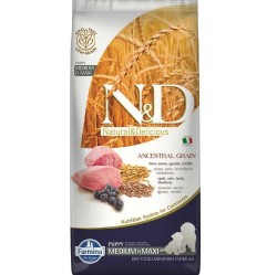 N&D Düşük Tahıllı Kuzulu Medium Maxi Yavru Köpek Maması 12 Kg.