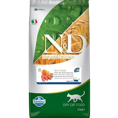 N&D Ocean Düşük Tahıllı Somonlu Kısırlaştırılmış Kedi Maması 10 Kg. - 2