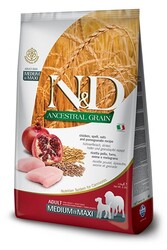 N&D Düşük Tahıllı Tavuklu Orta Ve Büyük Irk Yetişkin Köpek Maması 2.5 Kg.
