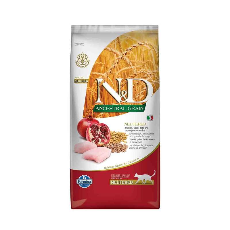 N&D L.Graın Düşük Tahıllı Tavuklu Ve Narlı Kısırlaştırılmış Kedi Maması 10 Kg.