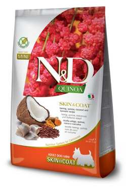 N&D Kinoa Skın&Coat, Ringa, Hind. Cevizi Adult Mini 2,5 Kg.