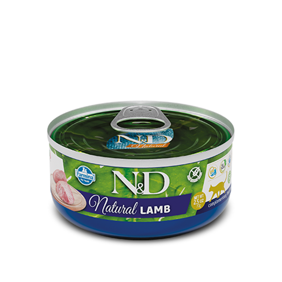 N&D Natural Kuzu Etli Yetişkin Kedi Konservesi 70 Gr