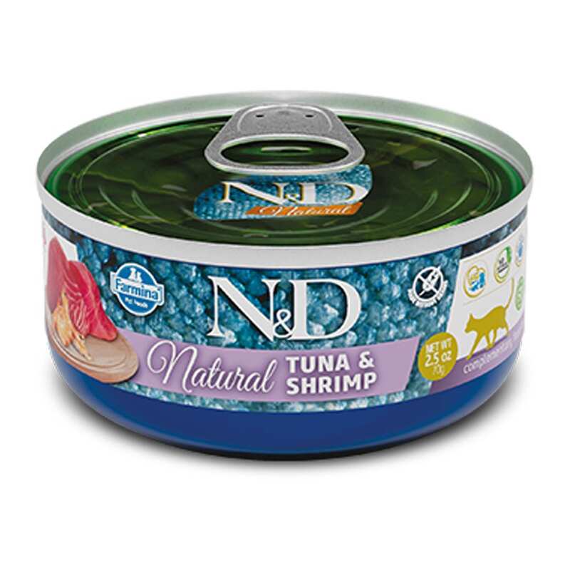 N&D Natural Tuna Ve Karidesli Yetişkin Kedi Konservesi 70 Gr
