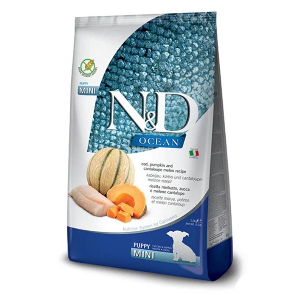 N&D Ocean Balkabağı Morına & Kavun Yavru Köpek Maması 2,5 Kg. - 1