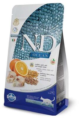 N&D Ocean Morina Balıklı Düşük Tahıllı Kedi Maması 1,5 Kg. - 1