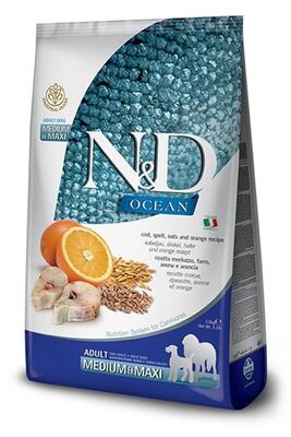 N&D Ocean Düşük Tahıllı Balıklı Orta Irk Yetişkin Köpek Maması 2.5 Kg. - 1