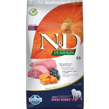 N&D Pumpkin Kuzu Ve Yabanmersinli Giant Maxi Yetişkin Köpek Maması 12 Kg.