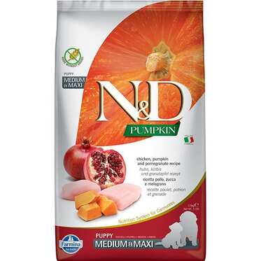 N&D Pumpkin Tavuk Ve Narlı Büyük Ve Orta Irk Yavru Köpek Maması 2,5 Kg