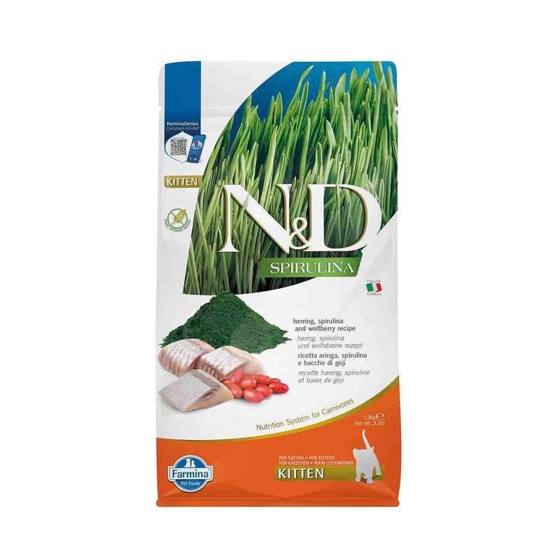 N&D SPIRULINA RİNGA BALIKLI YAVRU KEDİ 1,5 KG