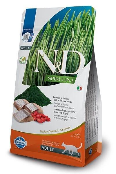 N&D Spirulina Ringa Balıklı Yetişkin Kedi Maması 1,5kg - 1