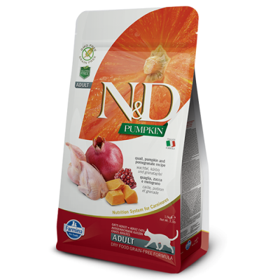 N&D Pumpkın Tahılsız Balkabaklı Bıldırcınlı Narlı Kedi Maması 5 Kg. - 1