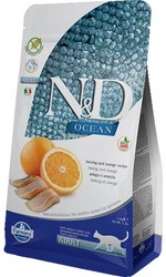 N&D Ocean Tahılsız Ocean Ringa Balığı Ve Portakallı Yetişkin Kedi Maması 1,5 Kg.