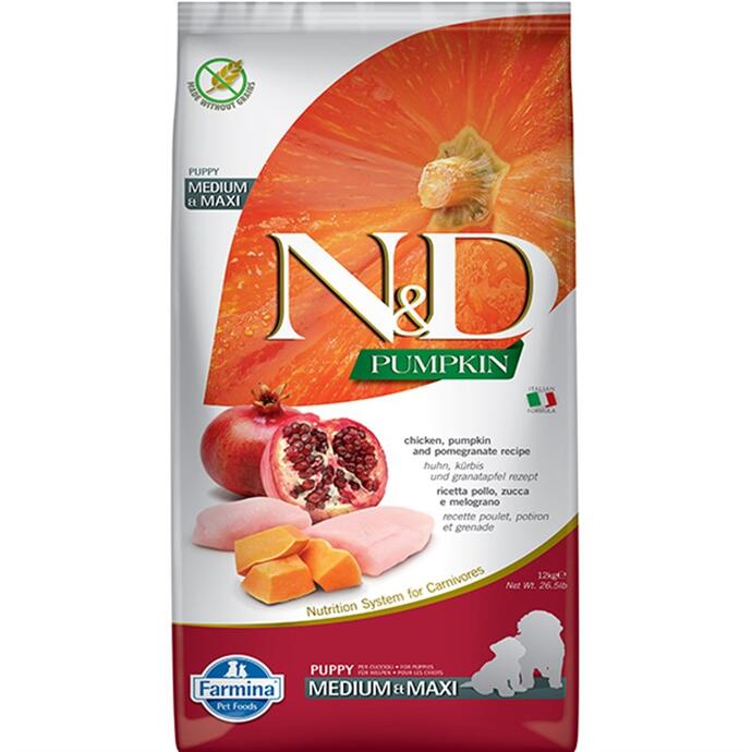 N&D Tahılsız Tavuk Etli Ve Balkabaklı Yavru Köpek Maması 12 Kg - 1