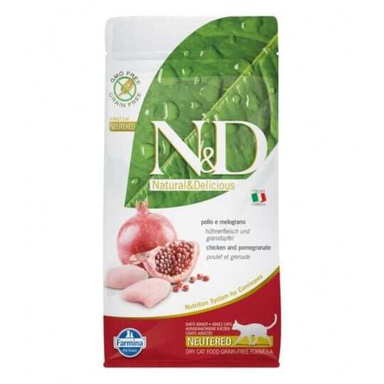 N&D Prıme Tavuk-Narlı Kısırlaştırılmış Yetişkin Tahılsız Kedi Maması 10 Kg.