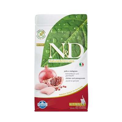 N&D Prıme Tahılsız Tavuk & Nar Yavru, Hamile, Emziren Kedi Maması 1,5 Kg.